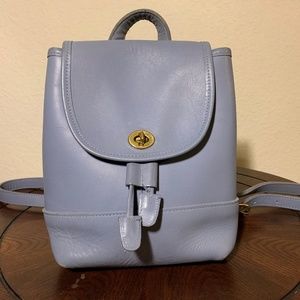 Vintage COACH 9960 Small Blue Leather Backpack